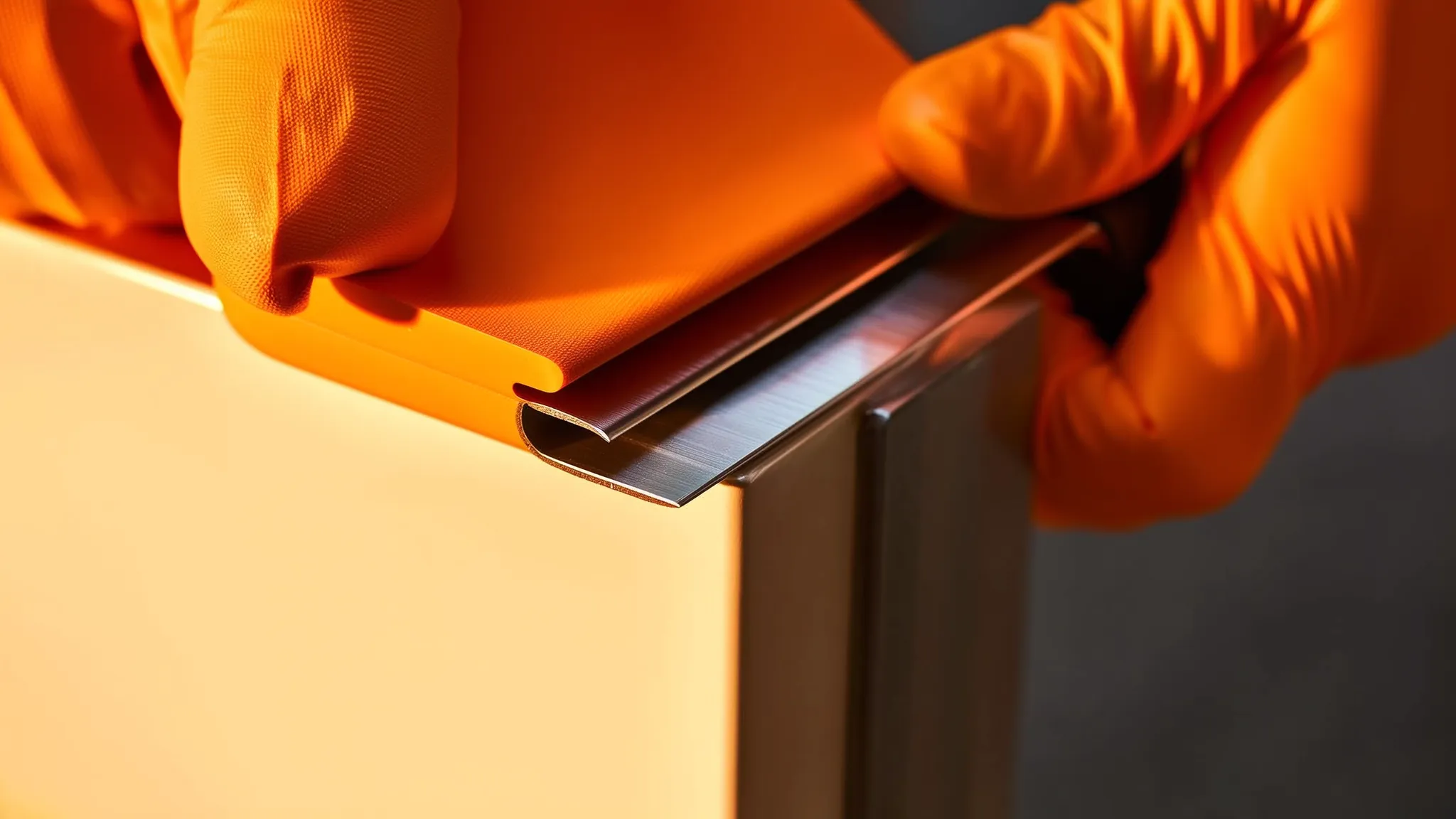 Präzise Vinyl-Beklebung an einem POS-Display